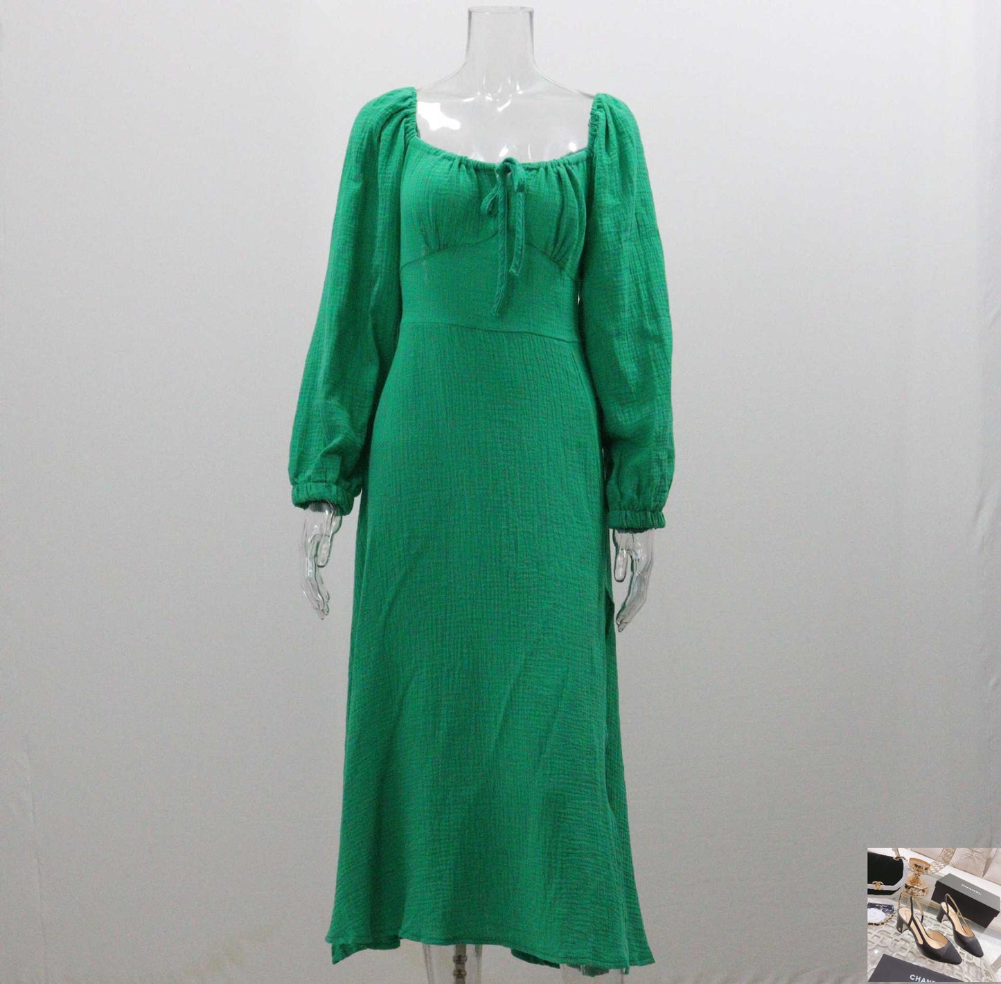 Long Sleeve Square Neck Dress SA327
