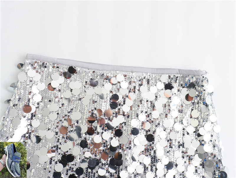 Buttocks Sequined Mini Skirt Women SA335