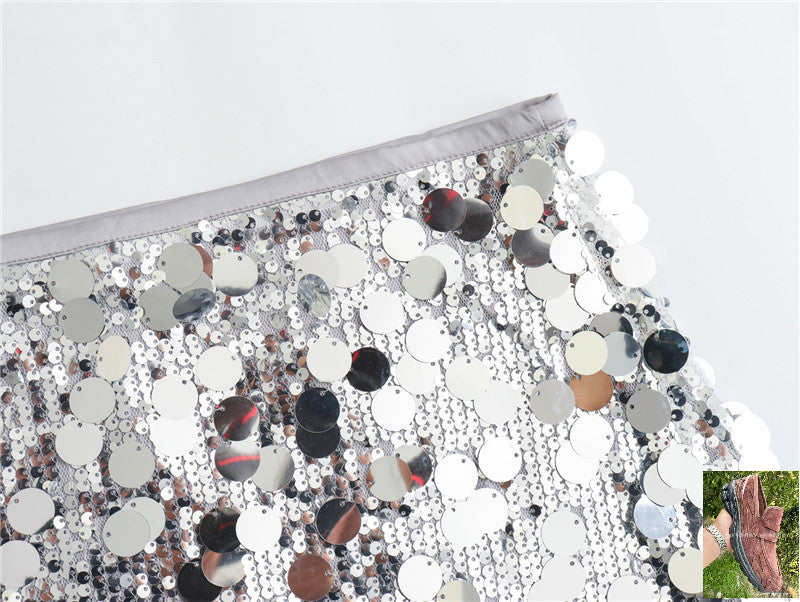 Buttocks Sequined Mini Skirt Women SA335