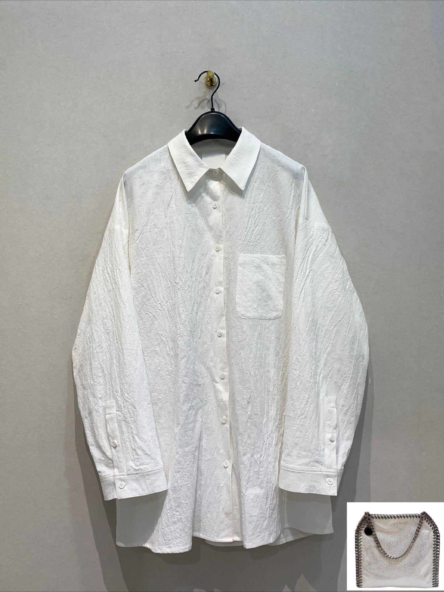 Pure Desire Lace Patchwork Half Sleeve Set Shirt SA299 SILVER CHAIN