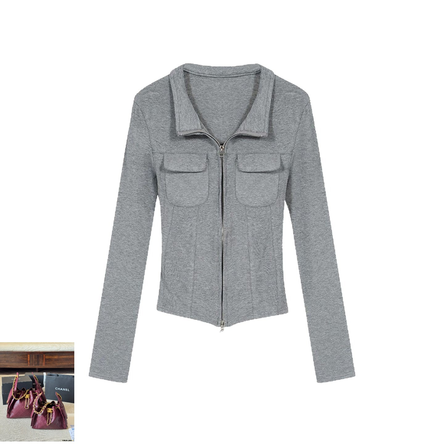 Extra Short Long-sleeved Top SA405