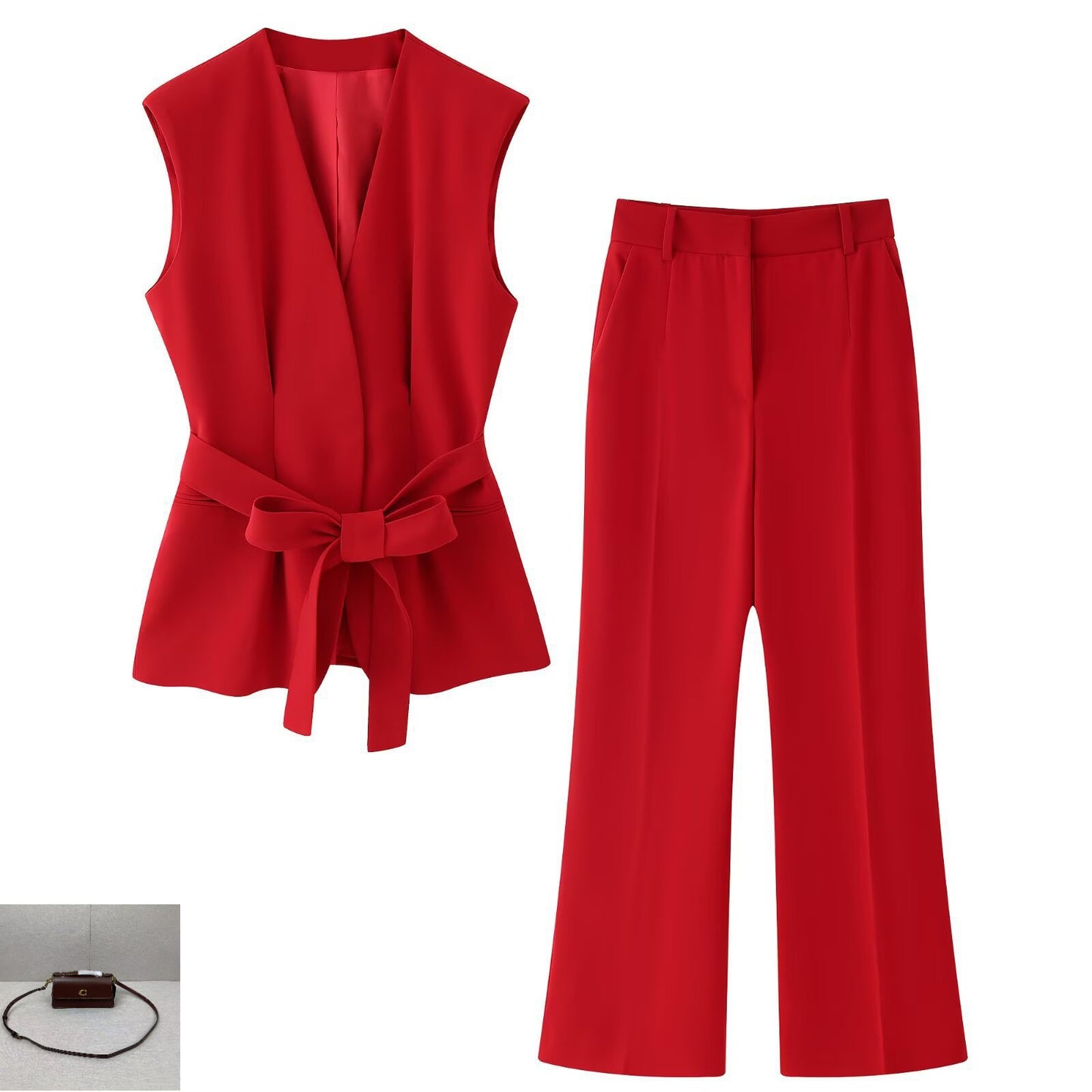 Vest Flared Pants Set SA345