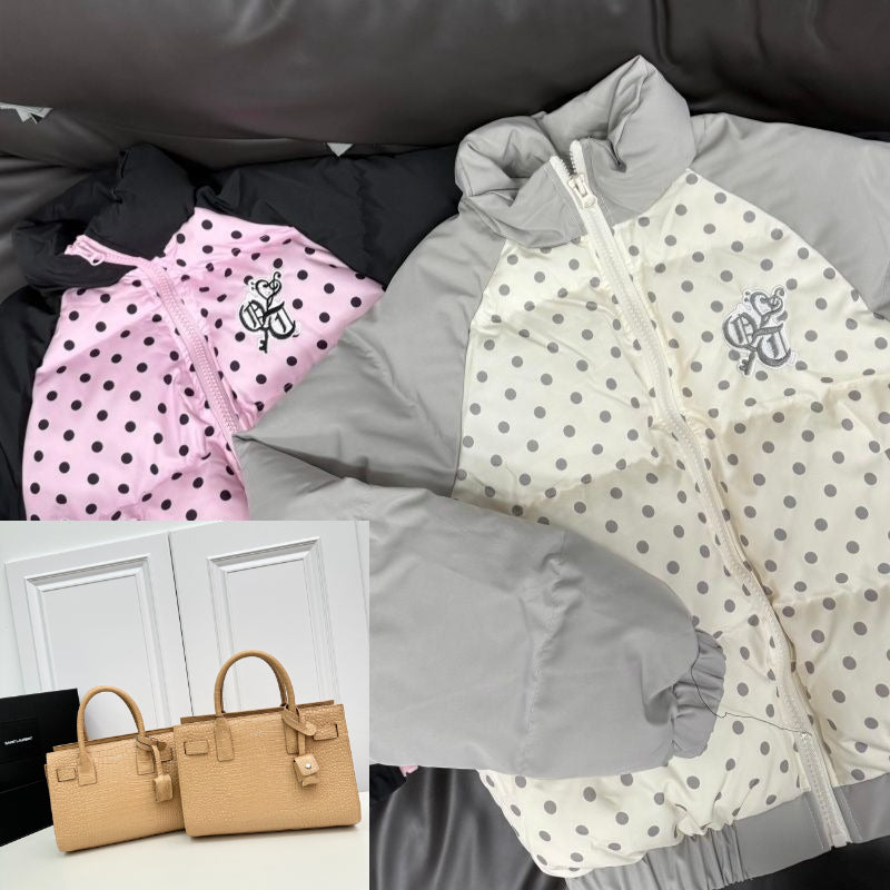 Polka Dot Cotton Clothes Fashion Warm Jacket SA687/SA688