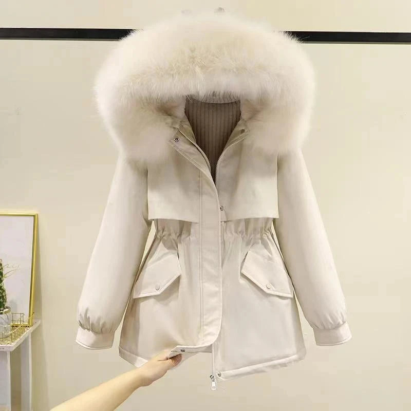 Hooded Long Sleeve Jacket Casual Mujer