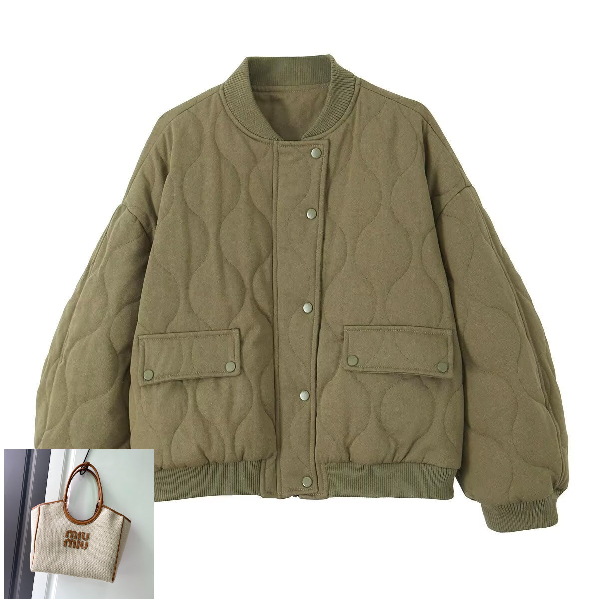Loose Quilted Bomber Jacket SA398/SA399
