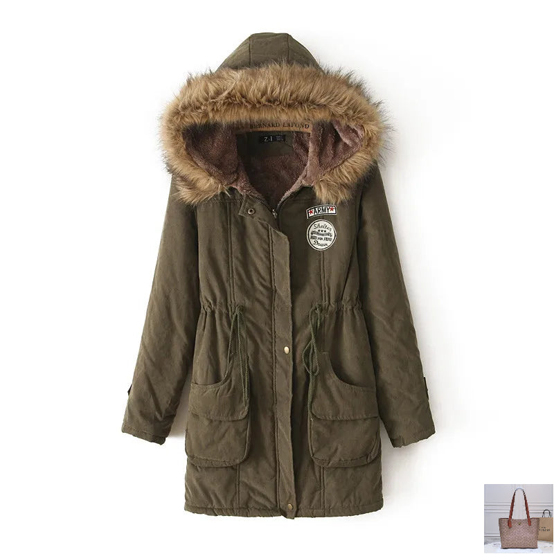 Mid-length Long Sleeve Stand Collar Moda Jacket 52B363