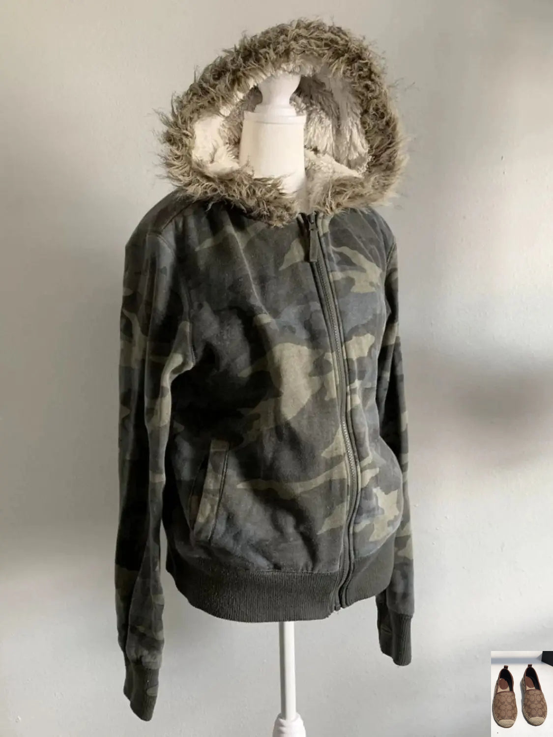Harajuku Casual Fur Patchwork Hooded Hoodies SA148