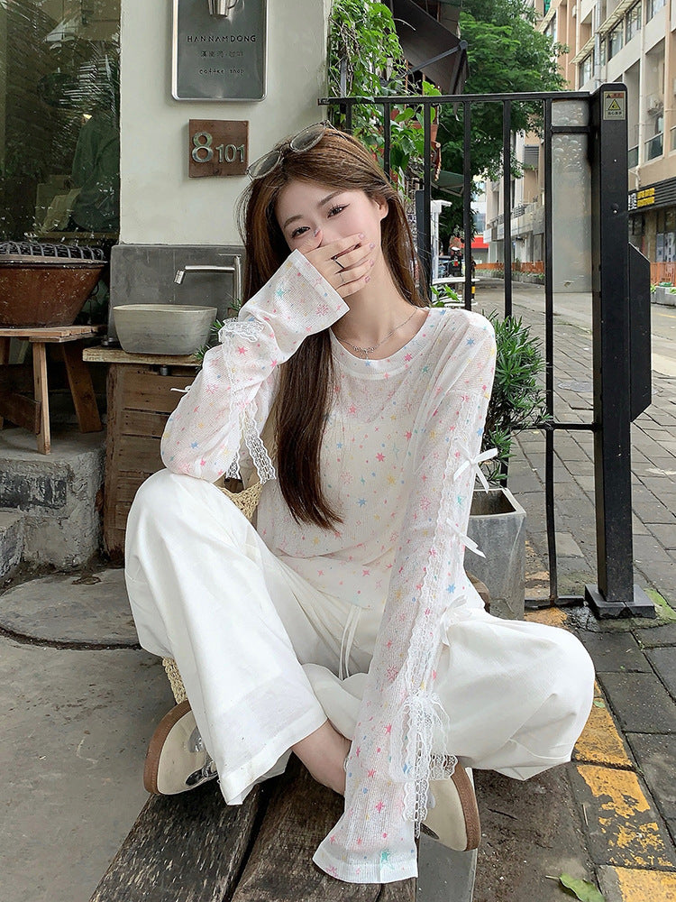 Y2K Bow Long Sleeve Tshirt