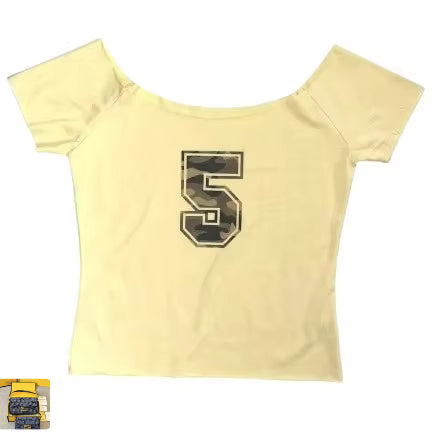Print Off Shoulder T-shirt SA277/SA278