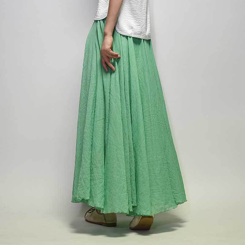 Cotton and Linen A-shaped Skirt Female 69A690