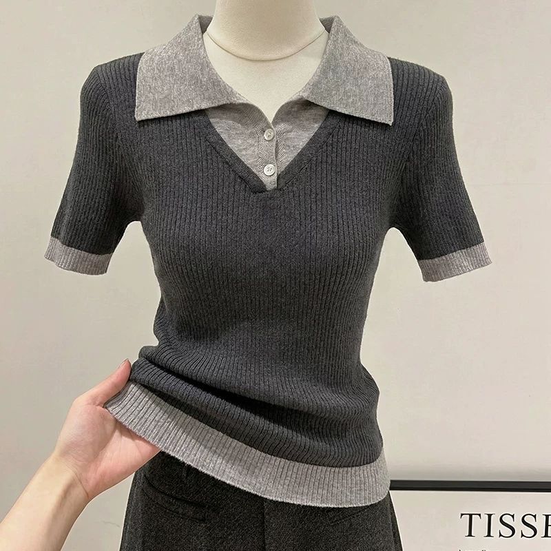 Fake Two-piece Top SAB129