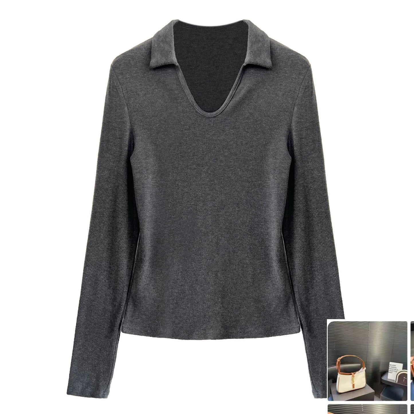 V-neck High-end Slim Bottoming Shirt SA444