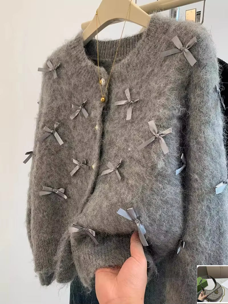 High Soft Mohair Knitted Cardigan SA213