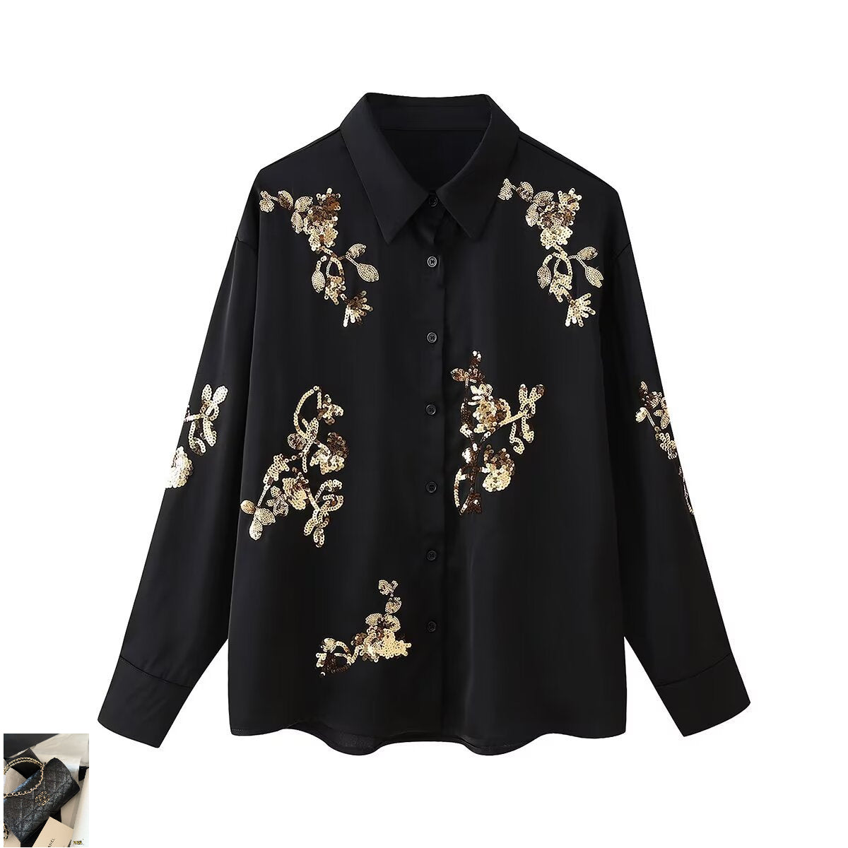 Sequin Embroidery Suit Female SA347
