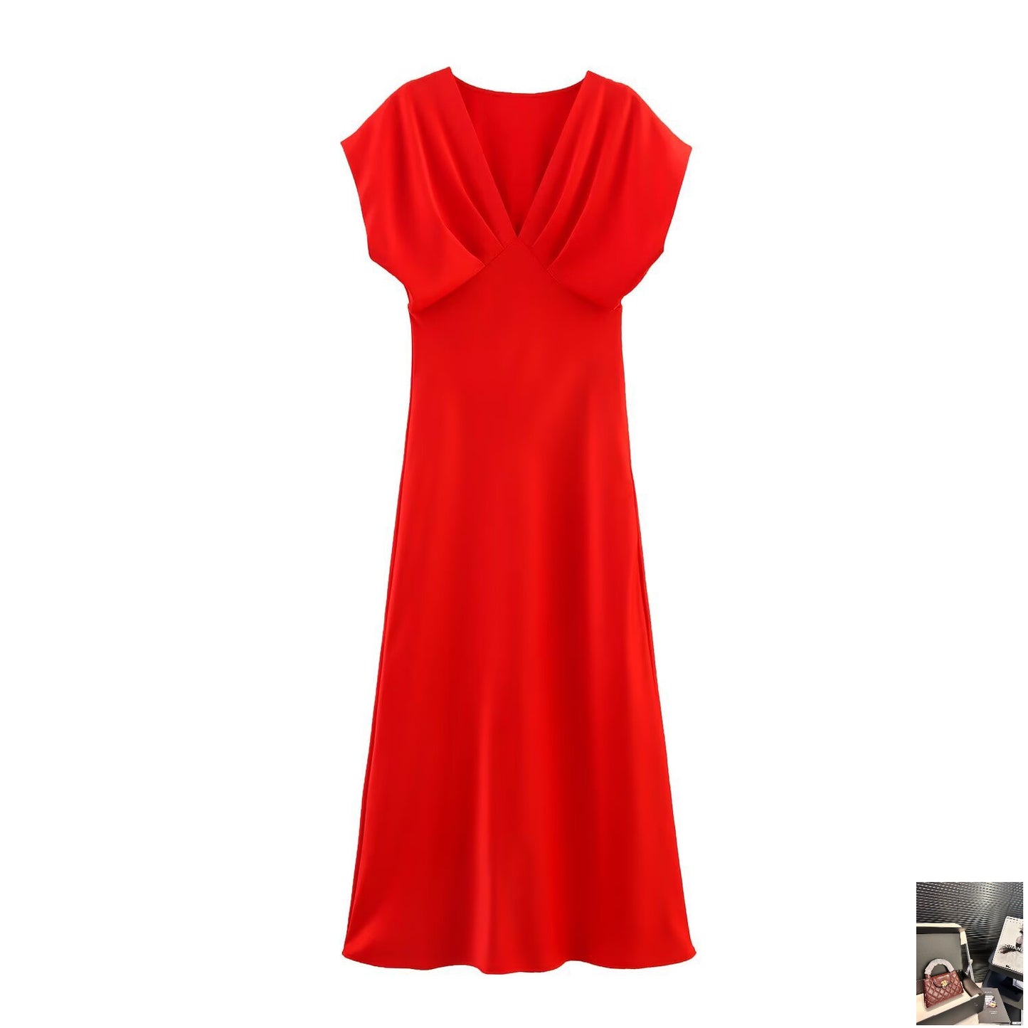 V-neck Midi Dress SA324