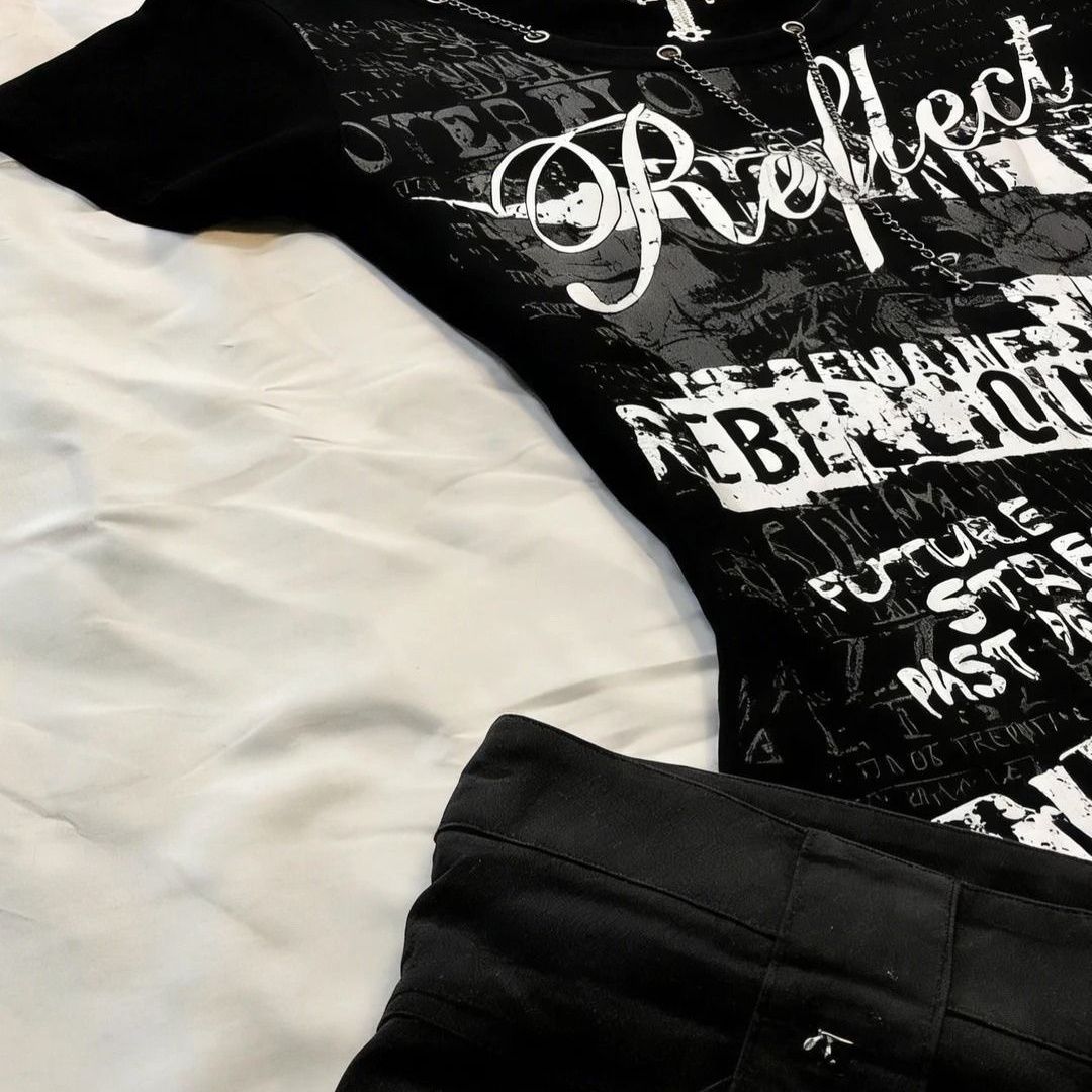 Black Short Sleeve T-shirt SA913
