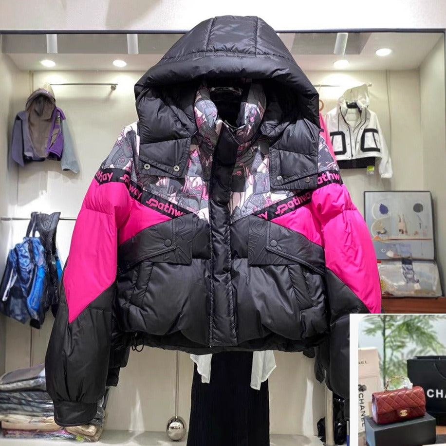 Short Printed Down Jacket for Women SA445