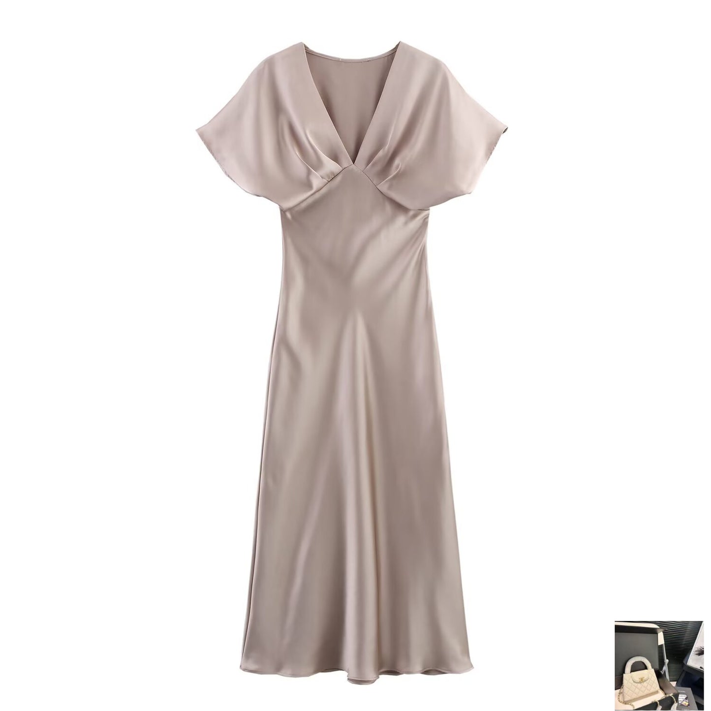 V-neck Midi Dress SA324