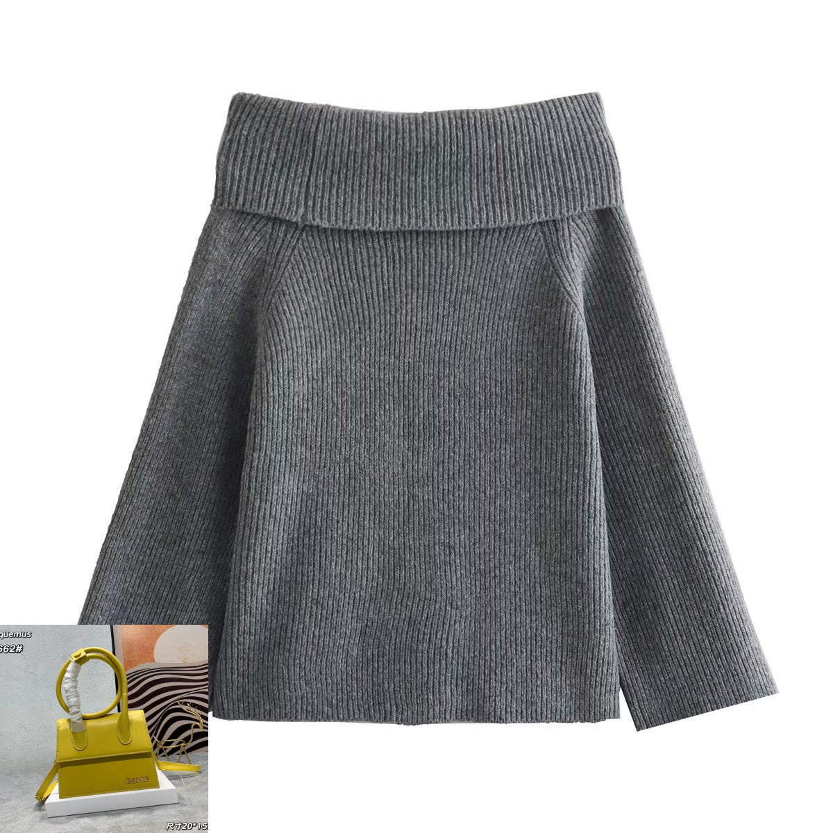 Straight Shoulder Long-sleeved Sweater Top SA401
