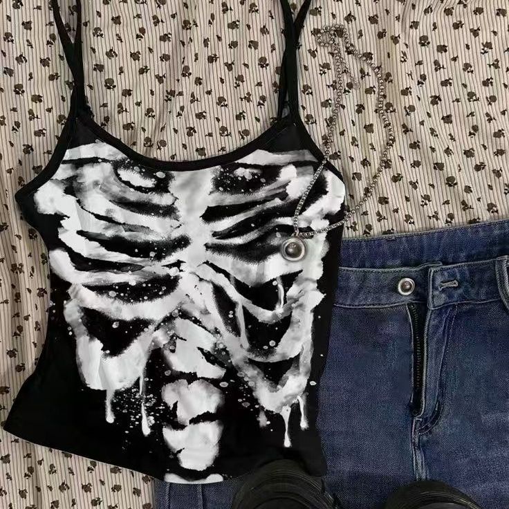 Rock Dark Skull Camisole SA906