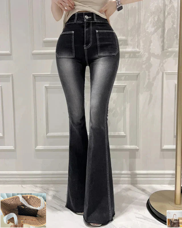 Chic Double Pocket Temperament Pants SA055