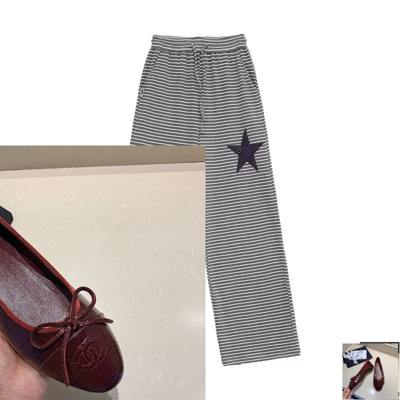 Purple Star Patchwork Soft Straight Pants SA247/SA269