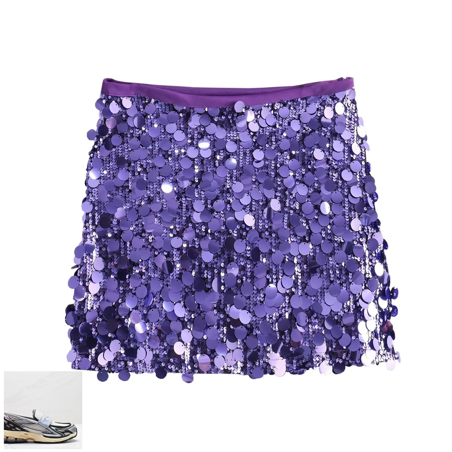 Buttocks Sequined Mini Skirt Women SA335