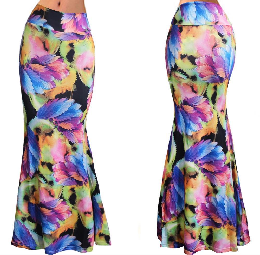 High Waist Elastic Hip Long Skirt 69A684