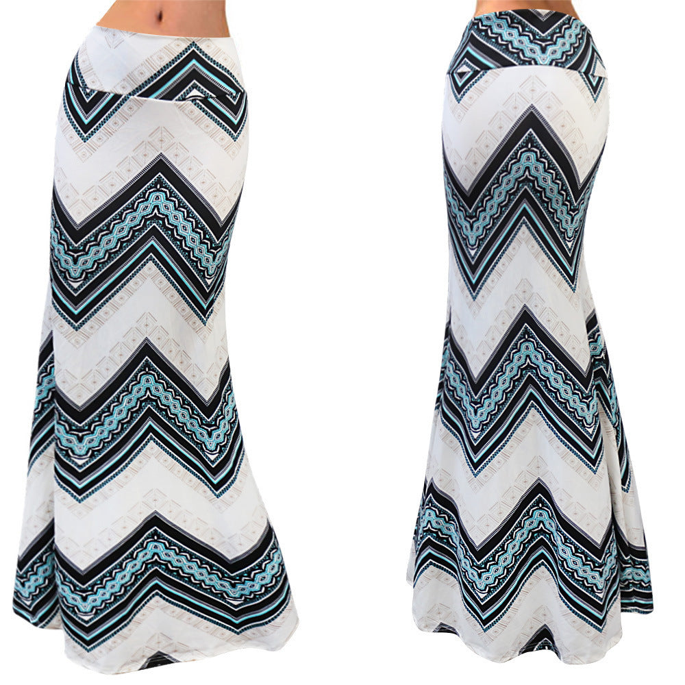 High Waist Elastic Hip Long Skirt 69A684