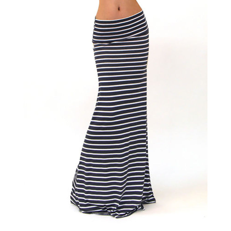 High Waist Elastic Hip Long Skirt 69A684