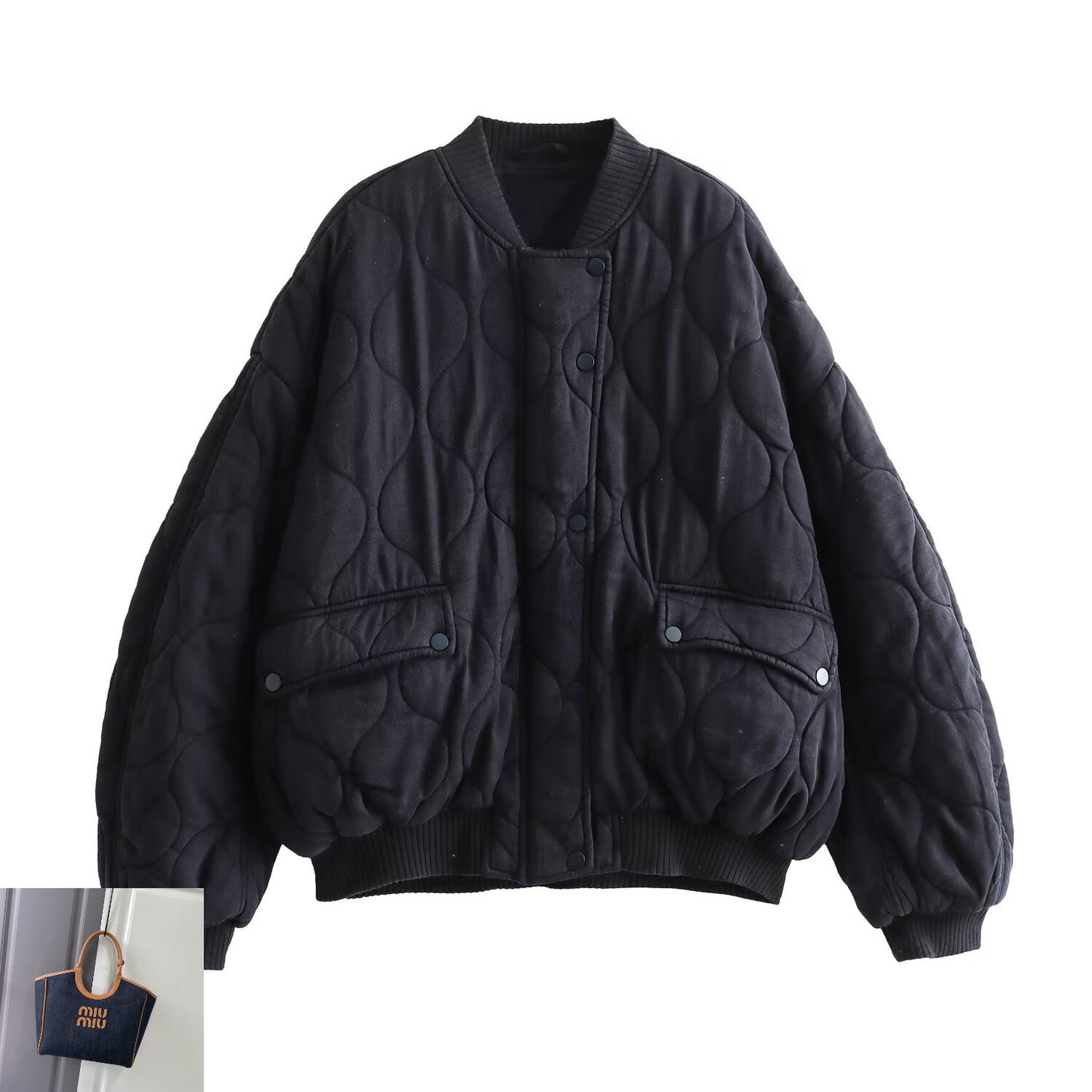 Loose Quilted Bomber Jacket SA398/SA399