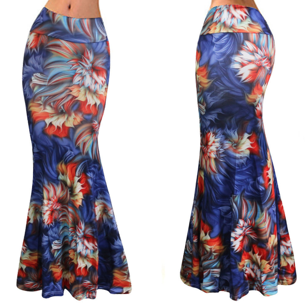 High Waist Elastic Hip Long Skirt 69A684