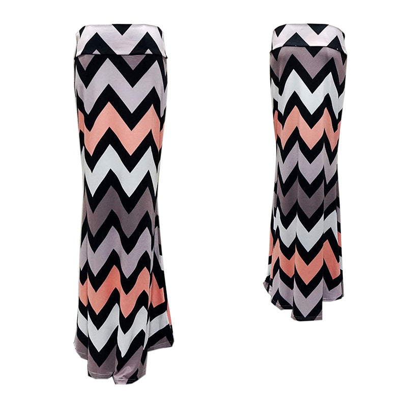High Waist Elastic Hip Long Skirt 69A684
