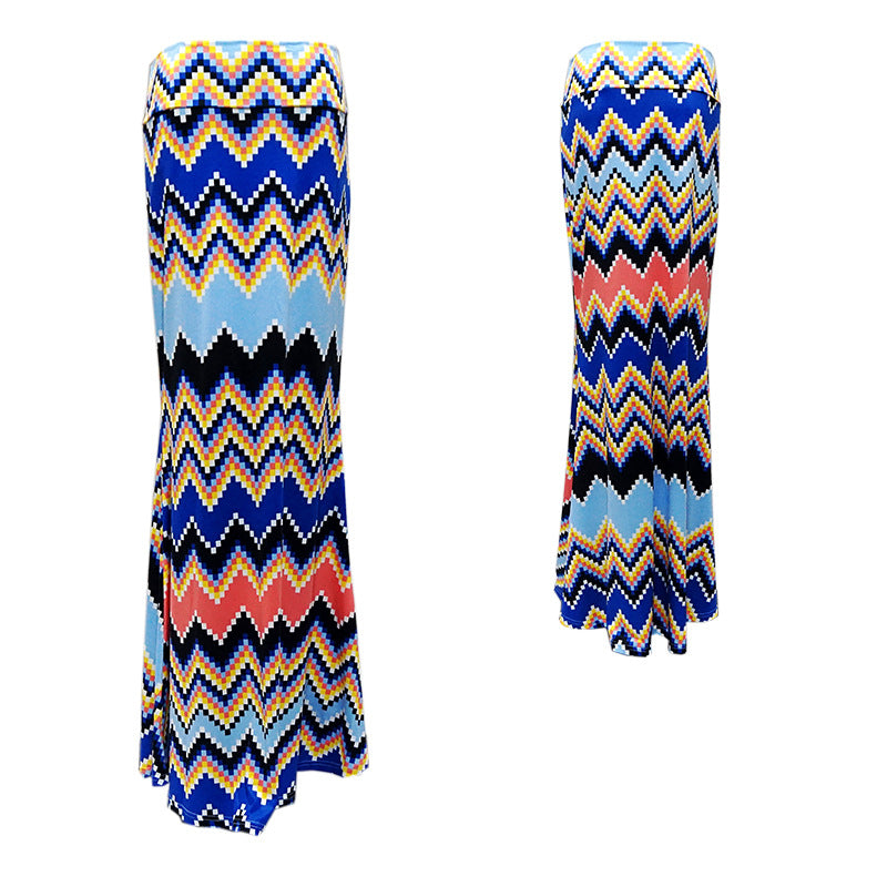 High Waist Elastic Hip Long Skirt 69A684
