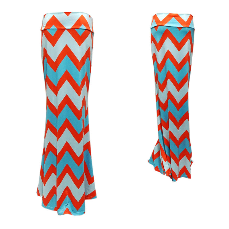 High Waist Elastic Hip Long Skirt 69A684