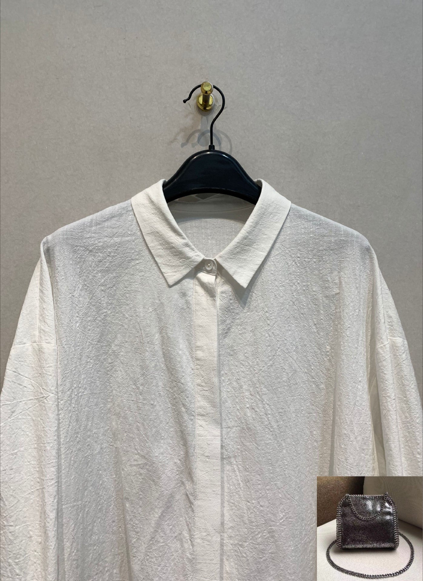 Pure Desire Lace Patchwork Half Sleeve Set Shirt SA299 SILVER CHAIN