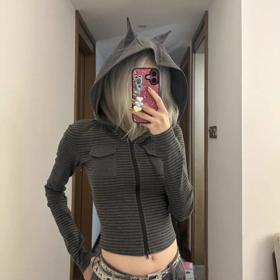Striped Dark Style Hoodie SA724