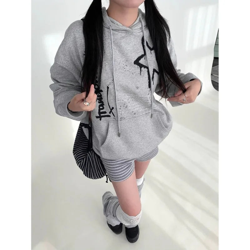 Punk Hoodies Simple Streetwear Star Print SA206/SA207