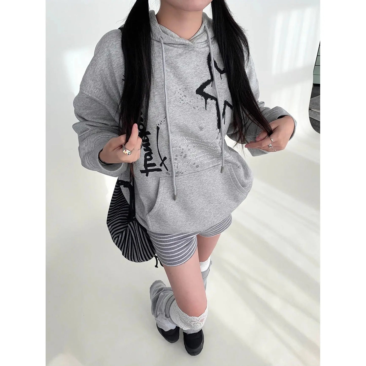 Punk Hoodies Simple Streetwear Star Print SA206/SA207