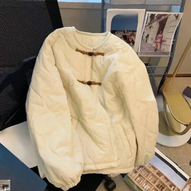 Warm Parkas Loose Vintage All-match Women Clothing