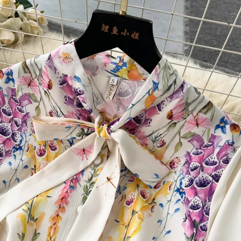 Elegant Tie Bow Neck Women Dresses SA121