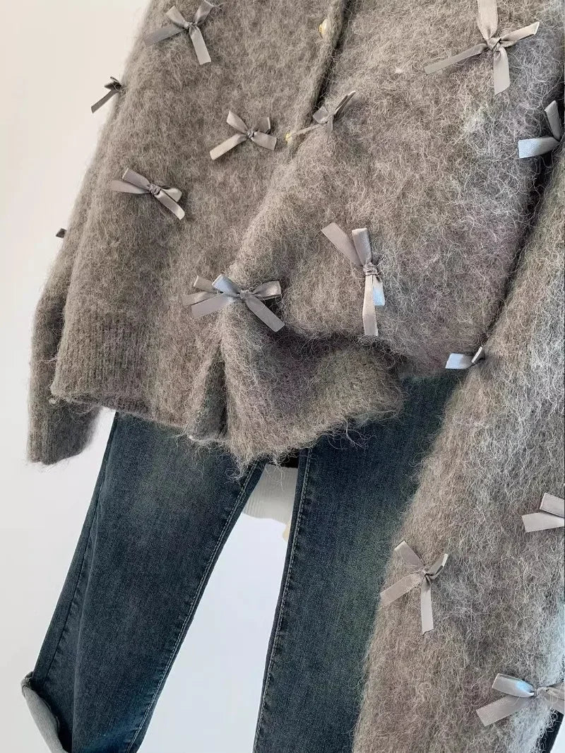High Soft Mohair Knitted Cardigan SA213