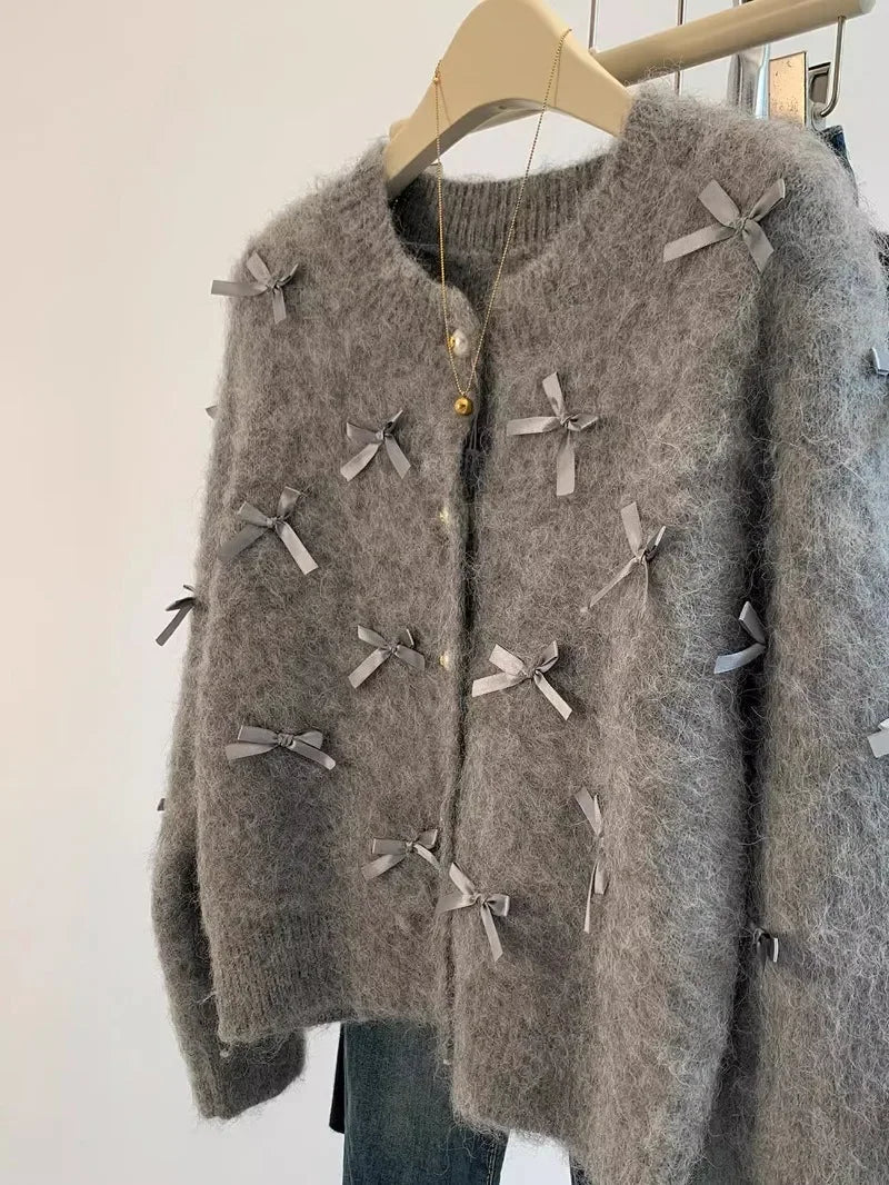 High Soft Mohair Knitted Cardigan SA213