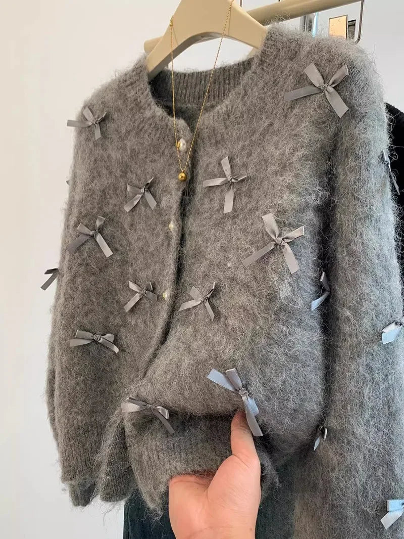 High Soft Mohair Knitted Cardigan SA213