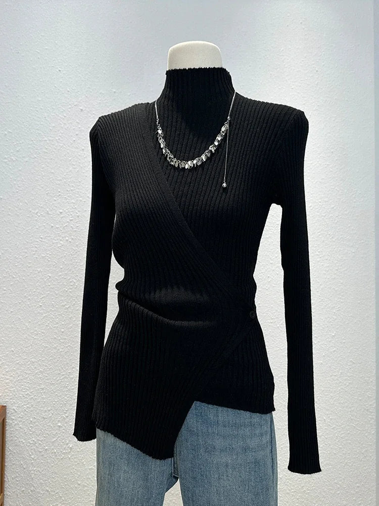 Half High Collar Knit Pullovers SA-52B384