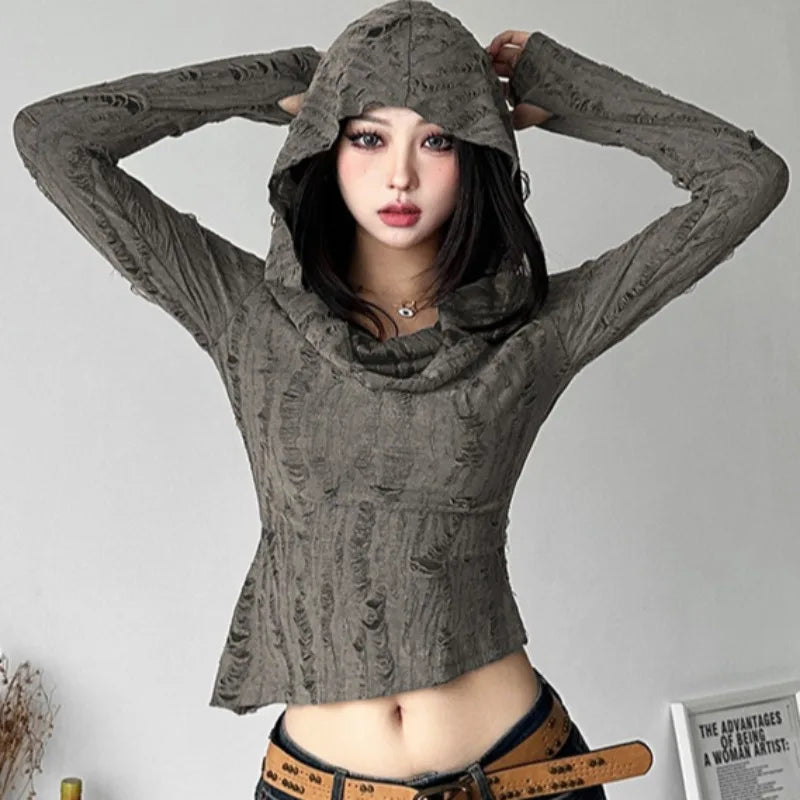 High Street O-Neck Long Sleeves Hoodie SA202