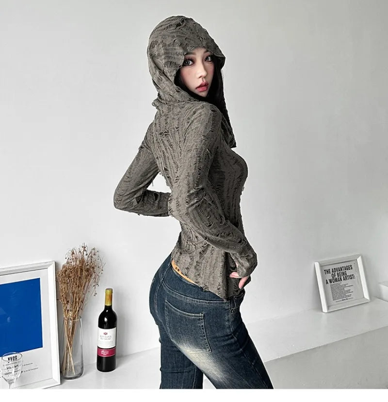 High Street O-Neck Long Sleeves Hoodie SA202