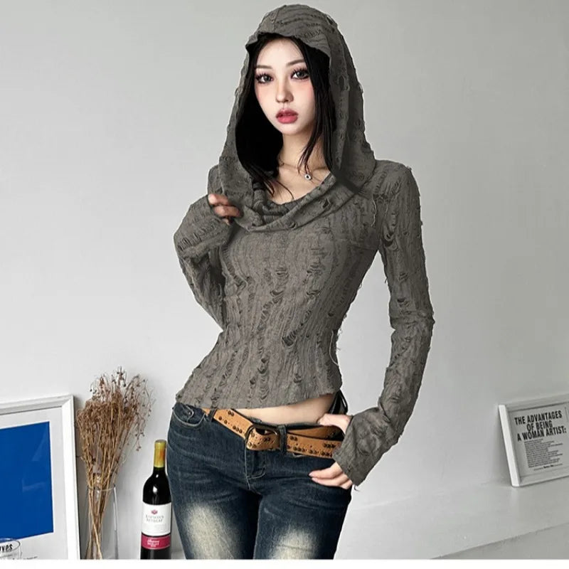 High Street O-Neck Long Sleeves Hoodie SA202