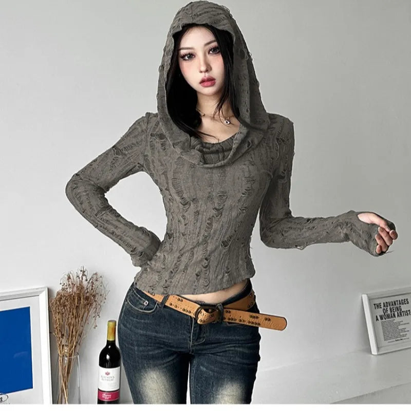 High Street O-Neck Long Sleeves Hoodie SA202