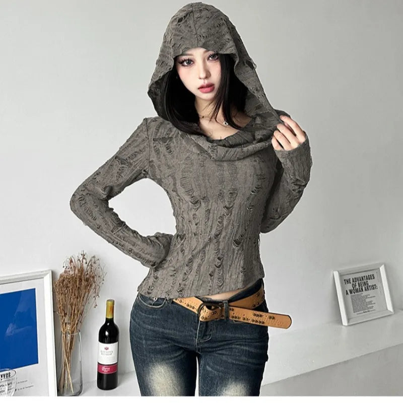 High Street O-Neck Long Sleeves Hoodie SA202